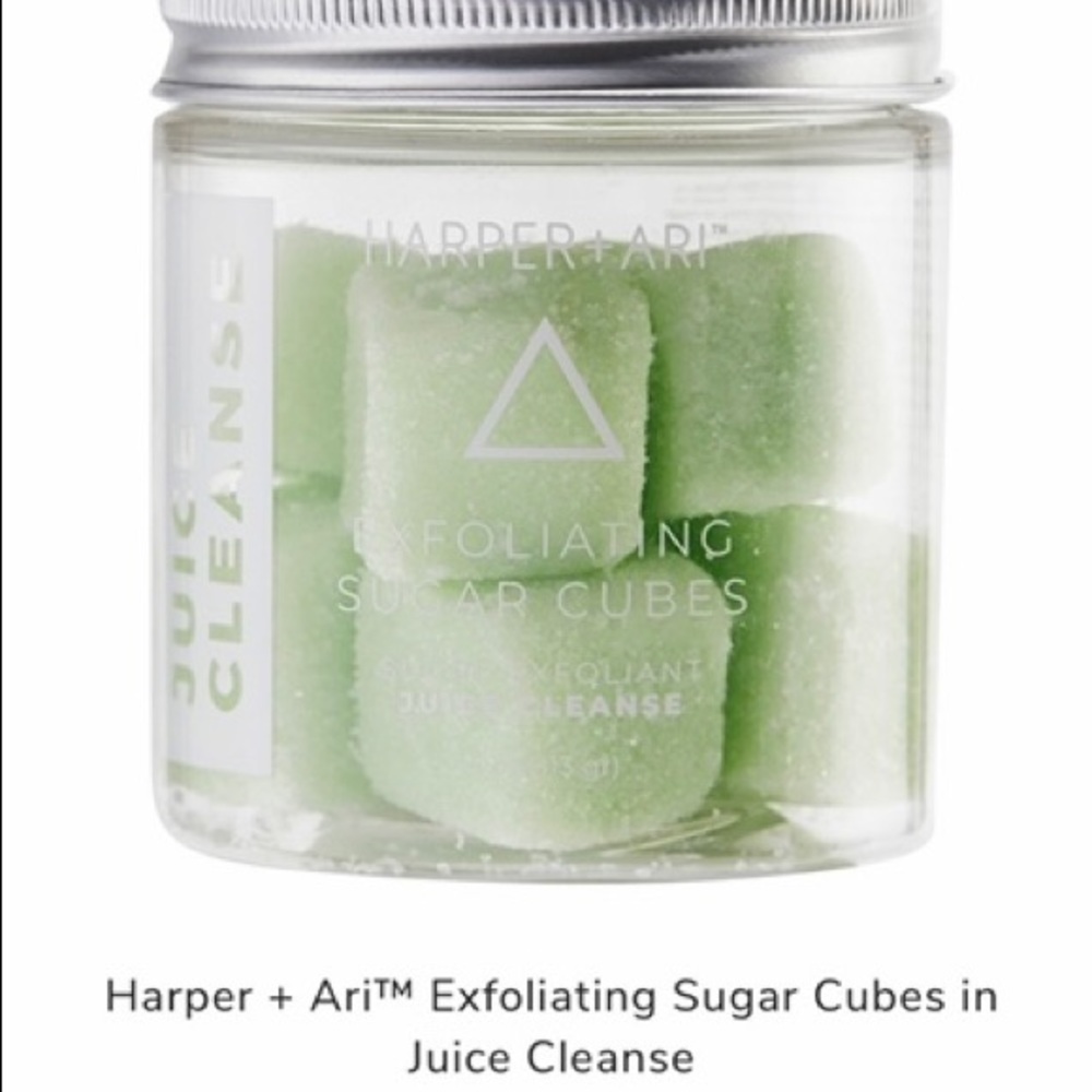 Exfoliating sugar cubes